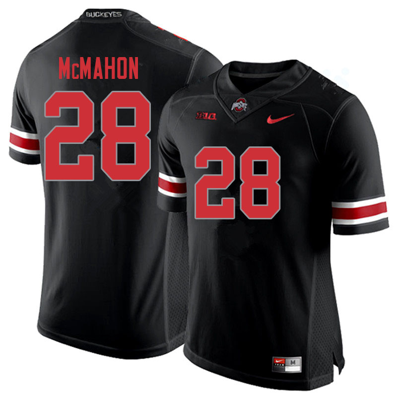 Men #28 Amari McMahon Ohio State Buckeyes College Football Jerseys Sale-Blackout